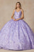 Sleeveless Floral Applique Ball Gown by Juliet 1446