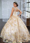 Quinceanera Dress with Floral Sequin Illusion  by Calla KY77239X