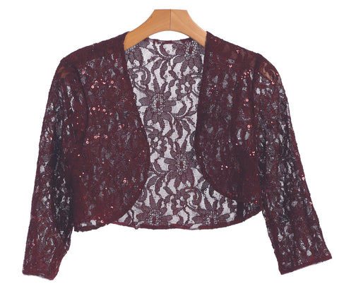 Long Sleeve Lace Bolero Jacket