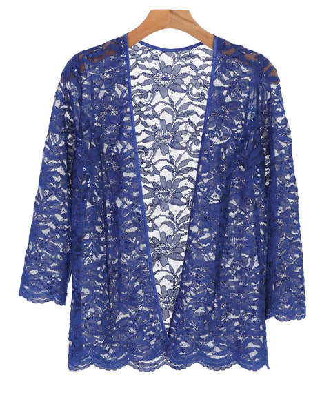 Lace Scallop Edge Formal Jacket