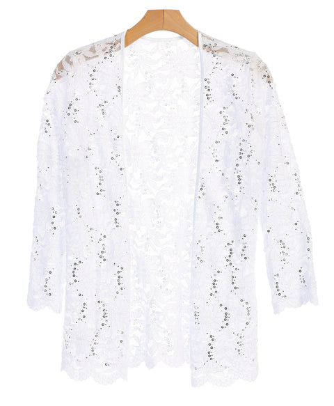 Lace Scallop Edge Formal Jacket