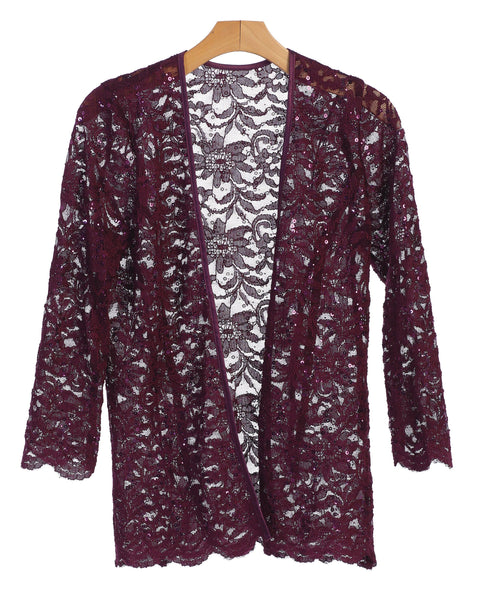 Lace Scallop Edge Formal Jacket