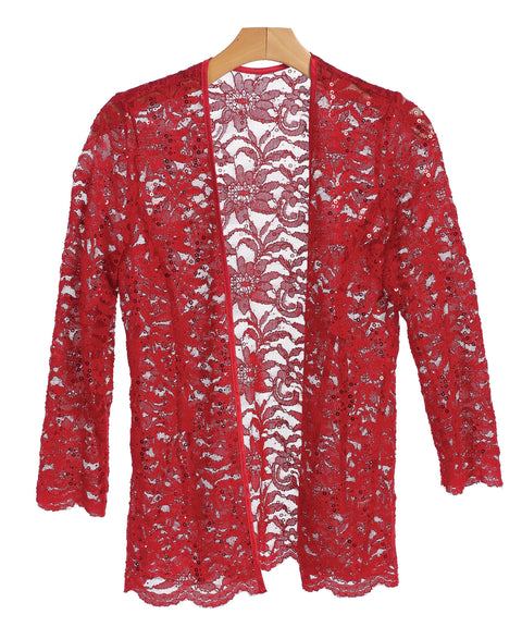 Lace Scallop Edge Formal Jacket