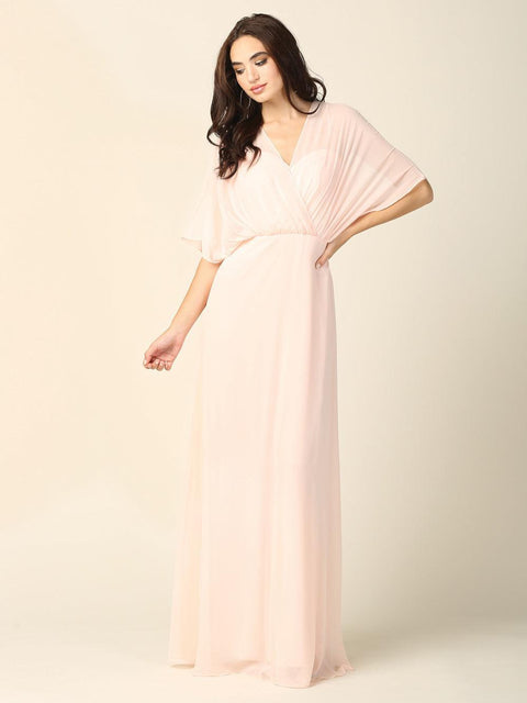 Formal Mother of the Bride Draped Chiffon Gown Sale by Eva Fashion