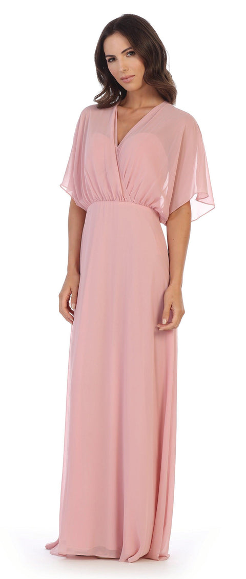 Formal Mother of the Bride Draped Chiffon Gown Sale by Eva Fashion – alternate view 2