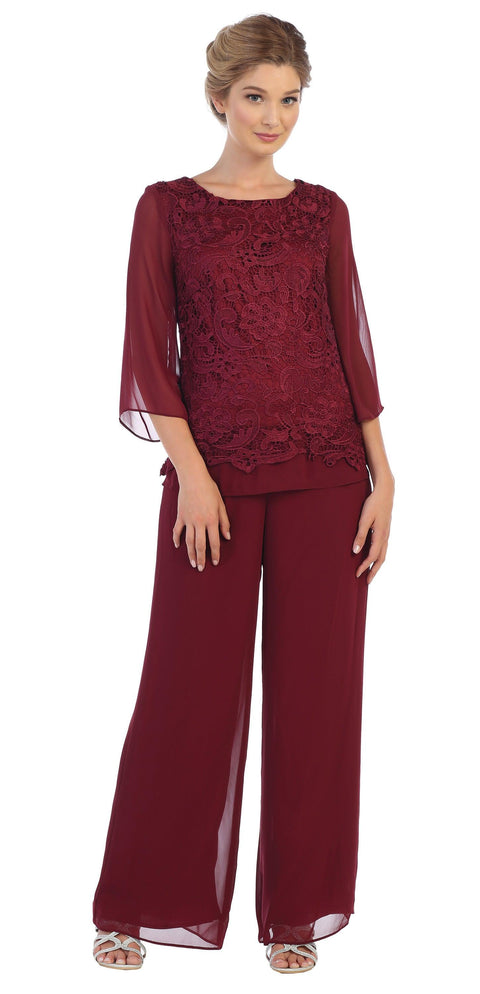 Formal Mother of the Bride and Goom Lace Suit