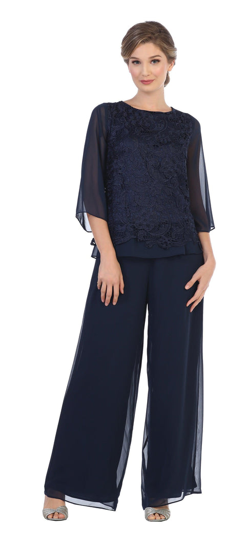 Formal Mother of the Bride and Goom Lace Suit