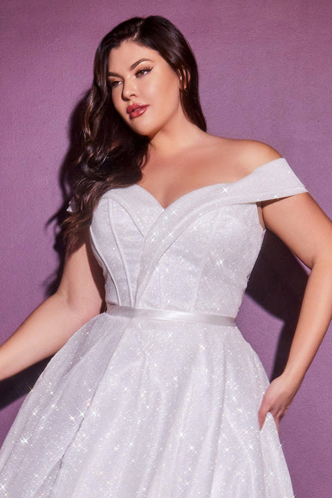 Glitter Bridal Ball Gown by Cinderella Divine CD214W