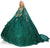 Glittery Cape Ball Gown by Cinderella Couture 4201