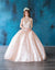 Glitter Illusion Quinceanera High Neck Dress by Calla KY71209