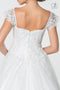 Elizabeth K GL2817: Long A-Line Wedding Gown with Glitter Lace