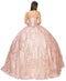 Off Shoulder Glittery Ball Gown by Cinderella Couture 8033J