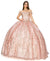 Off Shoulder Glittery Ball Gown by Cinderella Couture 8033J