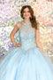 Glitter Print Quinceanera High Neck Dress by Calla SYL19002