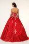 Glitter Print Strapless Ball Gown by Elizabeth K GL1943