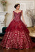 Glitter Print Sweetheart Ball Gown by Elizabeth K GL1945