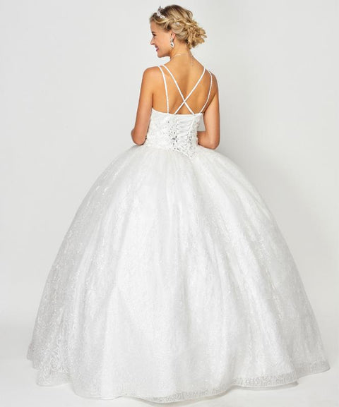 Sweetheart Ball Gown with Glitter Print by Juliet 1427
