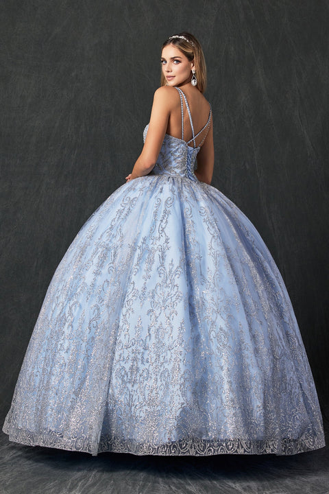 Sweetheart Ball Gown with Glitter Print by Juliet 1427