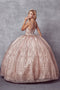 Sweetheart Ball Gown with Glitter Print by Juliet 1427