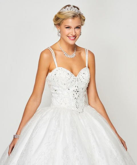 Sweetheart Ball Gown with Glitter Print by Juliet 1427
