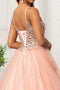 Glittery V-Neck Ball Gown by Elizabeth K GL3021