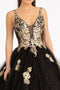 Glittery V-Neck Ball Gown by Elizabeth K GL3021