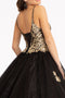 Glittery V-Neck Ball Gown by Elizabeth K GL3021