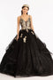 Glittery V-Neck Ball Gown by Elizabeth K GL3021