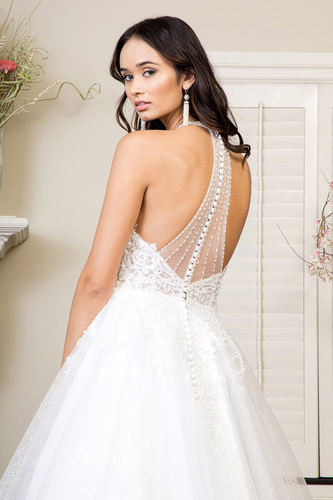 Halter Glitter Wedding Dress by Elizabeth K GL1948