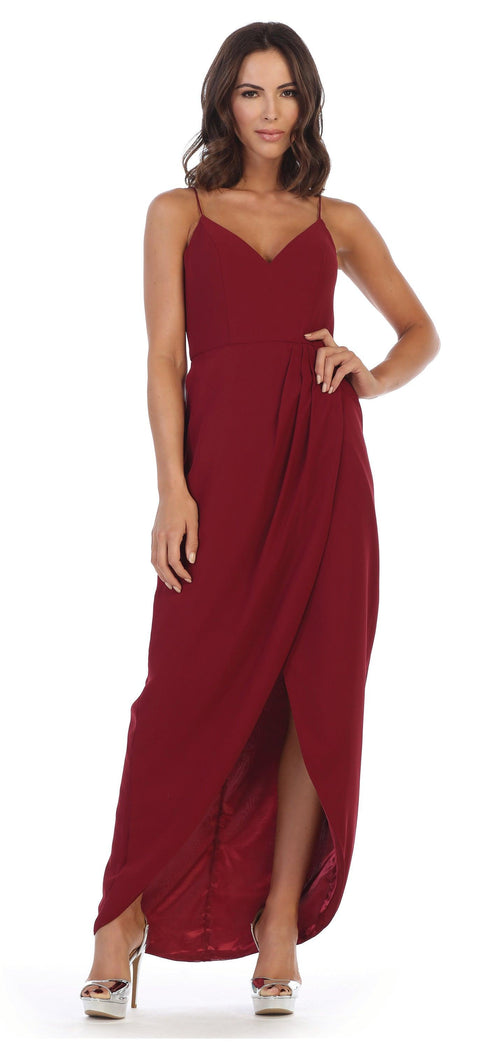 High Low Chiffon Bridesmaids Dress
