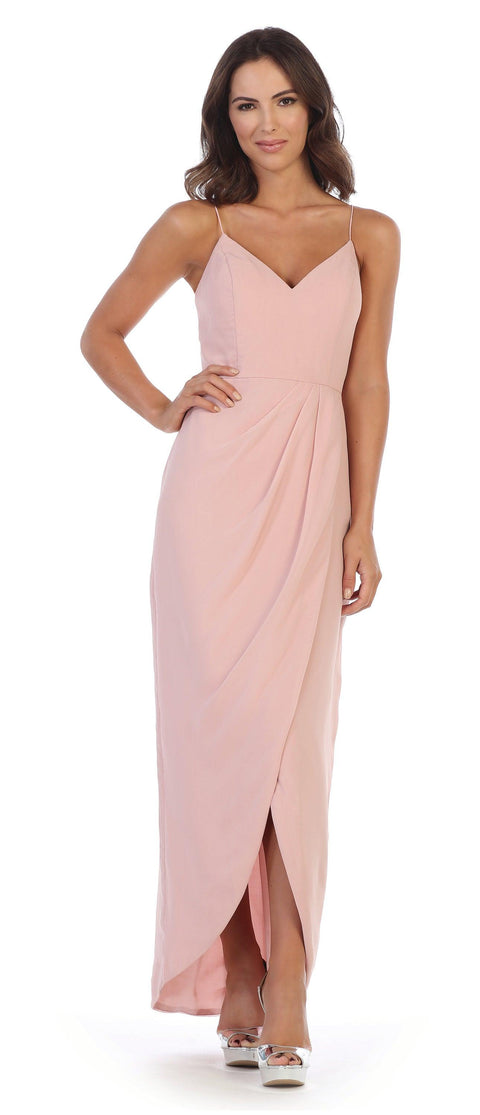 High Low Chiffon Bridesmaids Dress