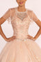 Sweetheart Glitter Illusion Ball Gown with Bolero by Elizabeth K GL2600