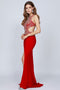 Fitted Jeweled Cutout Gown by Juliet 632