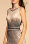 Jeweled Mermaid Dress with Sheer Bodice by GLS Gloria GL2555