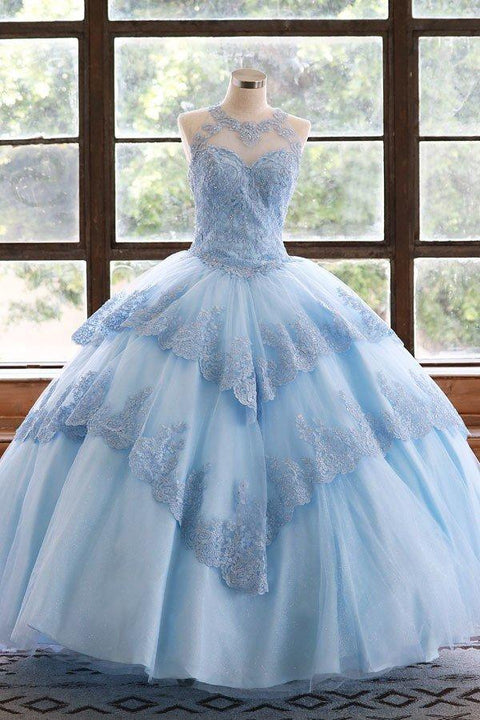 Quinceanera Lace Applique Dress by Calla KY75208X