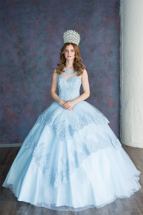 Quinceanera Lace Applique Dress by Calla KY75208X