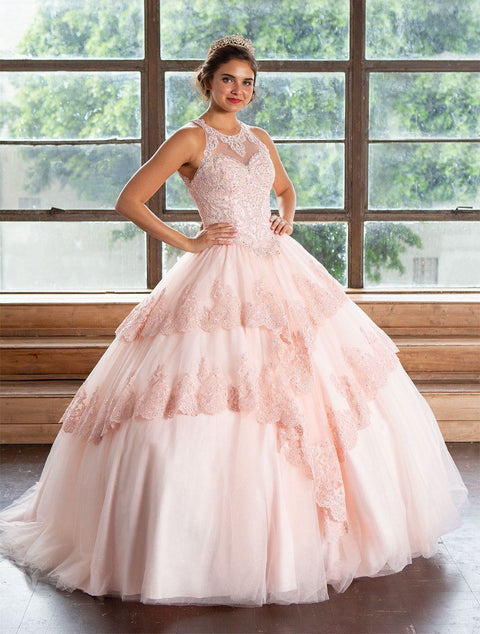 Quinceanera Lace Applique Dress by Calla KY75208X