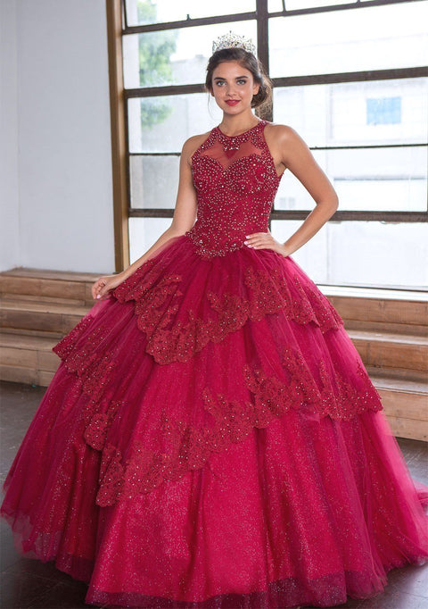 Quinceanera Lace Applique Dress by Calla KY75208X
