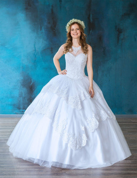 Quinceanera Lace Applique Dress by Calla KY75208X