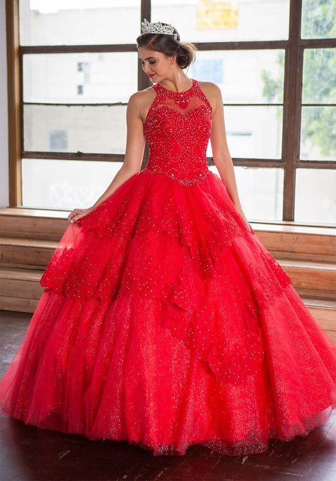 Quinceanera Lace Applique Dress by Calla KY75208X
