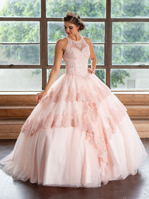 Quinceanera Lace Applique Dress by Calla KY75208X