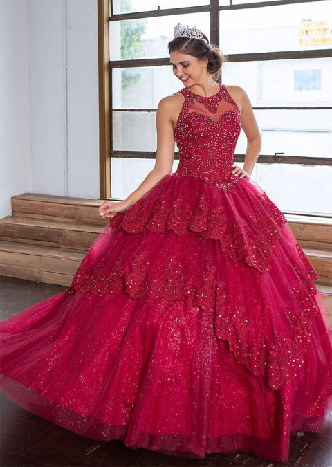 Quinceanera Lace Applique Dress by Calla KY75208X