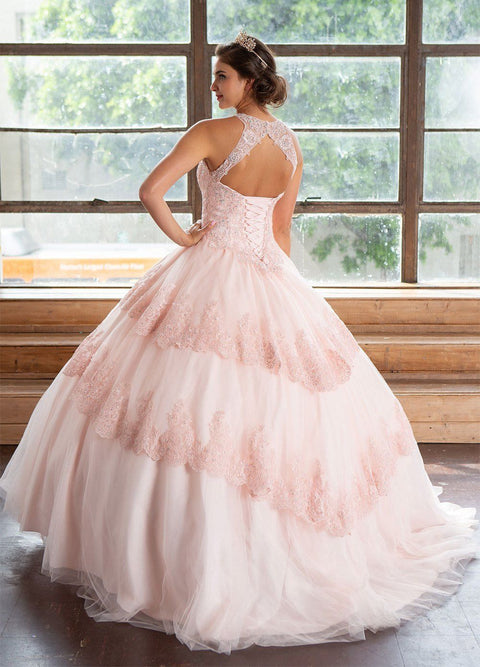 Quinceanera Lace Applique Dress by Calla KY75208X