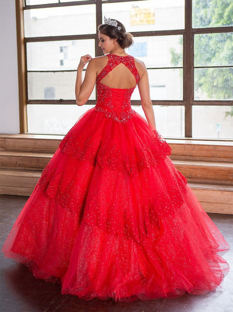 Quinceanera Lace Applique Dress by Calla KY75208X