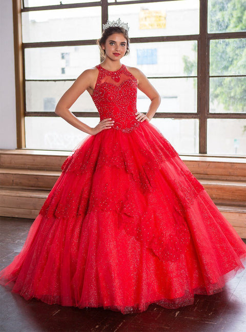 Quinceanera Lace Applique Dress by Calla KY75208X