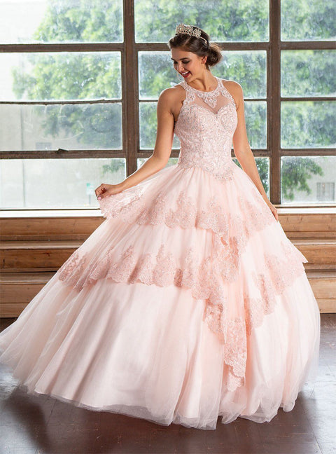 Quinceanera Lace Applique Dress by Calla KY75208X