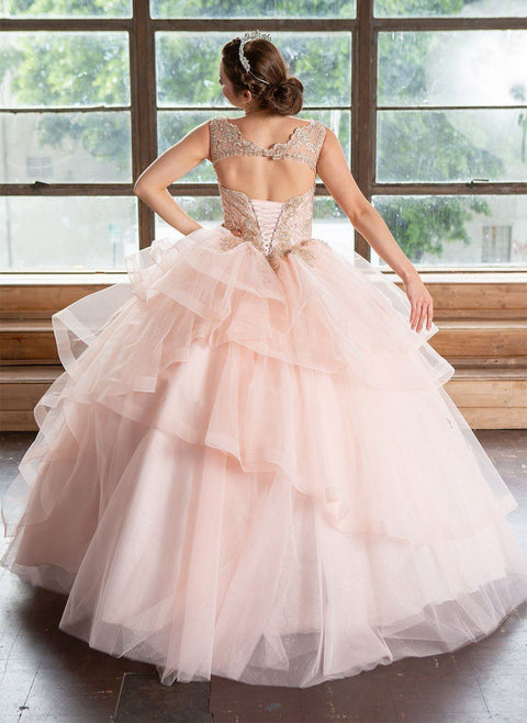 Layered Quinceanera Sleeveless Dress by Calla KY018376X