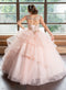 Vestido de quinceañera sin mangas en capas de Calla KY018376X