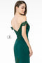 Elizabeth K GL2958: Off-Shoulder Dress with Lace Applique