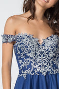 Lace Applique Short Off Shoulder Dress by Elizabeth K GS2862